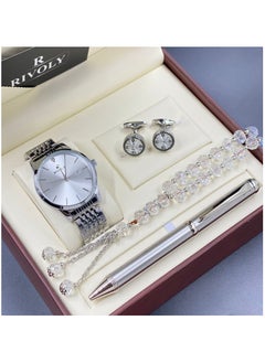 Rivoly Men's stainless steel set consisting of a watch, pen and cufflinks 
