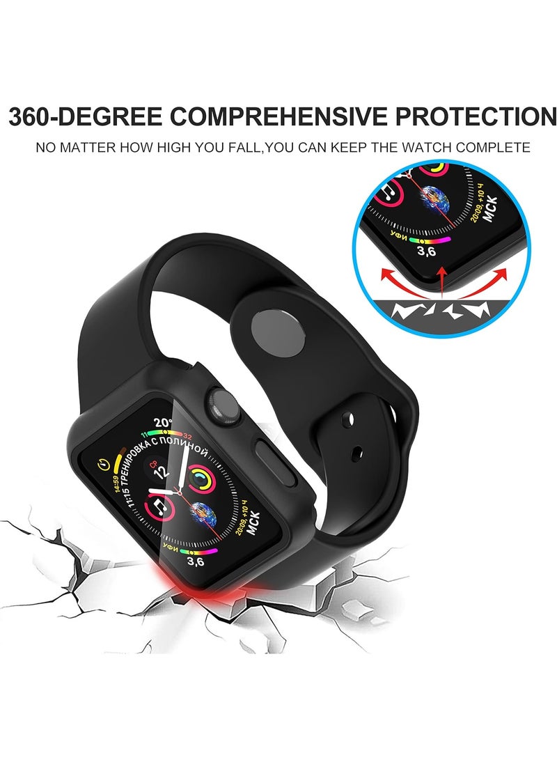 Case for Amazfit bip 5/ Protective Film, Silicone TPU Screen Protector Case Cover, Anti-Scratch Anti-Dust Protection Case for Amazfit Active (Black) - Image 4