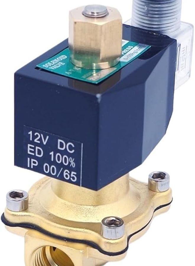 صمام مغناطيسي مفتوح عادة 1 2 بوصة NPT AC240V صمام مياه كهربائي نحاسي DC12V ختم EPDM - Image 3