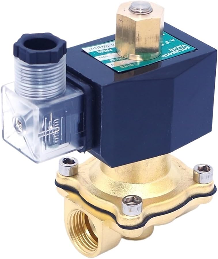 صمام مغناطيسي مفتوح عادة 1 2 بوصة NPT AC240V صمام مياه كهربائي نحاسي DC12V ختم EPDM - Image 1