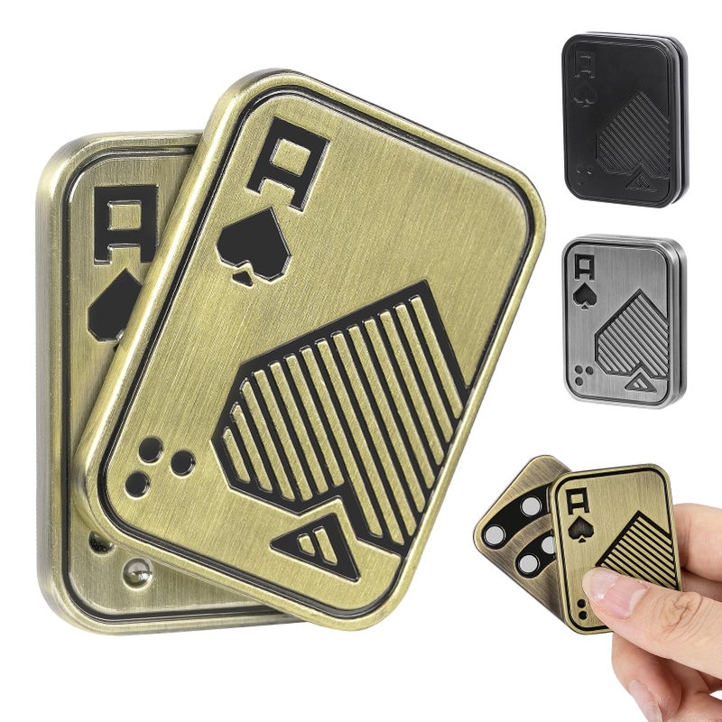 ITOKEY Fidget Toys Adults, Metal Magnetic Fidget Slider, EDC Poker Cards Fidget, Decompression Desk Toys to Relief Anxiety and Stress, Cool Gadgets with Click Sound, Gifts for Men Adults ADHD - Image 1