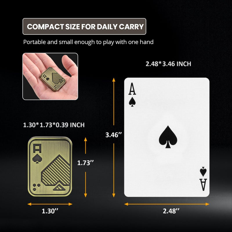 ITOKEY Fidget Toys Adults, Metal Magnetic Fidget Slider, EDC Poker Cards Fidget, Decompression Desk Toys to Relief Anxiety and Stress, Cool Gadgets with Click Sound, Gifts for Men Adults ADHD - Image 3