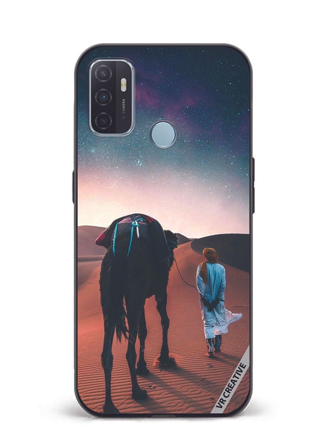 VR CREATIVE غطاء حماية لهاتف أوبو A53 بتصميم جمل متعدد الألوان - Image 1