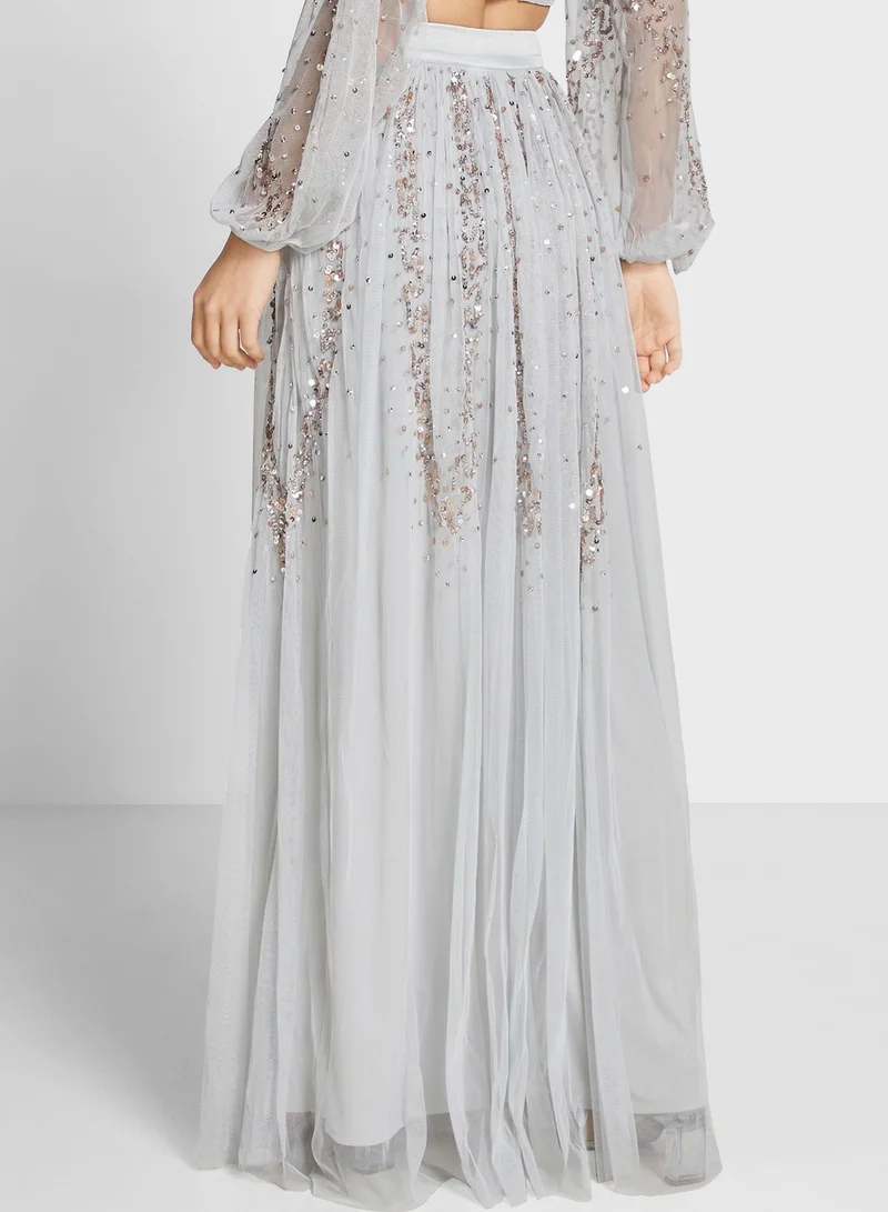 Maya High Waist Embellished Skirt