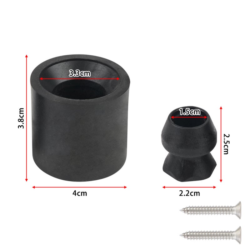 RV Door Holder Catch - Black Premium Rubber Plastic Construction - Versatile Protective Design for RV Boat Trailer Door Ventilation and Stability - Image 4