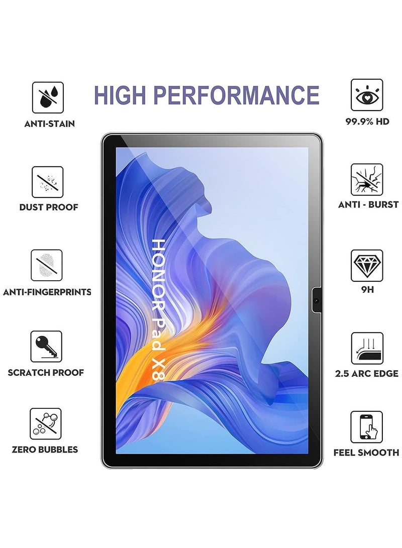 Screen Protector for Honor Pad X8 10.1 inch/Honor Pad X8 Lite 9.7 inch, 2 Pack HD Tempered Glass Screen Protector Cover High Hardness Anti-Scratch Anti-Fingerprint Protective Film - Image 2