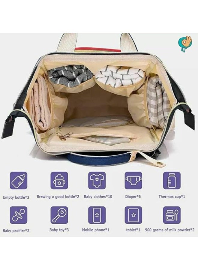 New children's book bag with pockets, classic print, attractive multiple colors, suitable for the back - Image 2