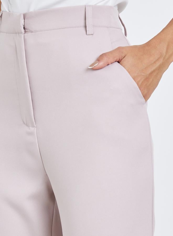Styli Cream Tailored Skinny Trousers - Image 3