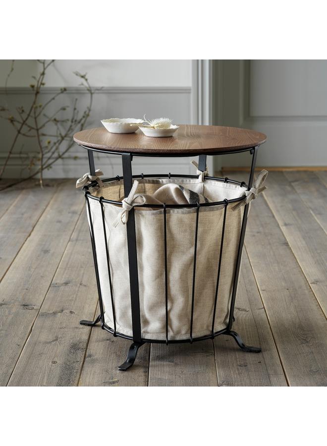 Zaboon Storage table, black/pine light brown stained, 43 cm - Image 2