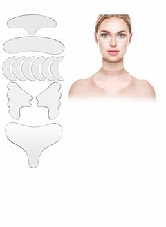Y&D Wrinkle Pads, Face Lift Stickers, Chest 11 Reusable Silicone Pads Patches, Neck Patches Pad Forehead Set Cleavage Eye Cheek Stick Valentine's Gift  - Image 1