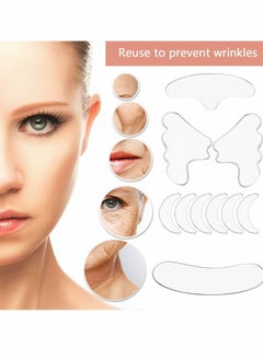 Y&D Wrinkle Pads, Face Lift Stickers, Chest 11 Reusable Silicone Pads Patches, Neck Patches Pad Forehead Set Cleavage Eye Cheek Stick Valentine's Gift  - Image 5