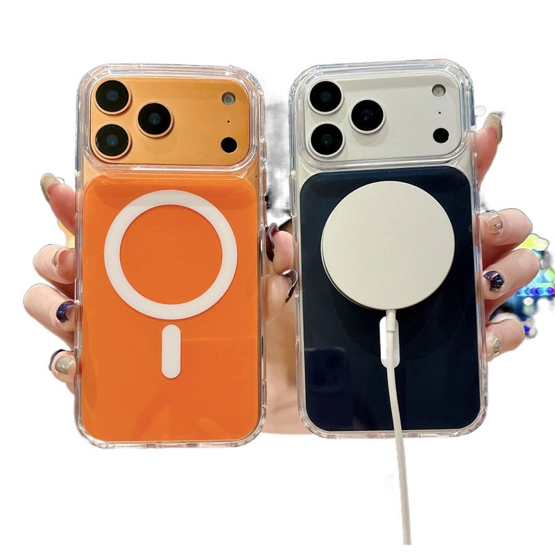 MS Acrylic MagSafe Case for iPhone 16 / 16 Plus / 16 Pro / 16 Pro Max with Shockproof and Drop Protection plus Shockproof plus Strong Magnetic plus Scratch Resistant in White - Image 3
