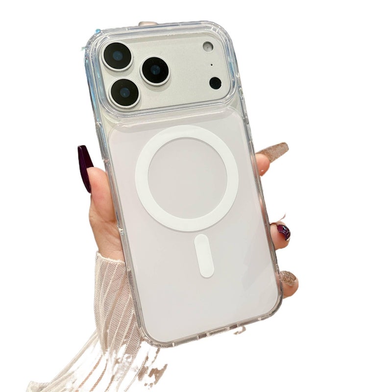 MS Acrylic MagSafe Case for iPhone 16 / 16 Plus / 16 Pro / 16 Pro Max with Shockproof and Drop Protection plus Shockproof plus Strong Magnetic plus Scratch Resistant in White - Image 1
