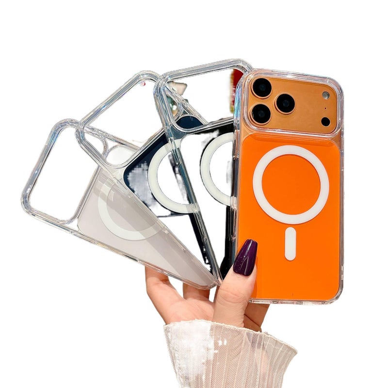 MS Acrylic MagSafe Case for iPhone 16 / 16 Plus / 16 Pro / 16 Pro Max with Shockproof and Drop Protection plus Shockproof plus Strong Magnetic plus Scratch Resistant in White - Image 5
