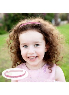 Cinaci Cinaci 10 Pieces Colorful Glitter Sequin Elastic Plastic Headbands with Mini Teeth Thin Rainbow Hair Bands Accessories for Toddlers Kids Teens Girls Women  - Image 2