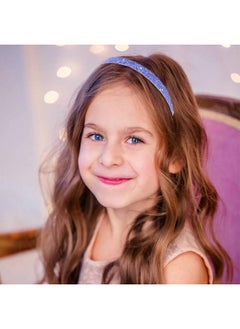 Cinaci Cinaci 10 Pieces Colorful Glitter Sequin Elastic Plastic Headbands with Mini Teeth Thin Rainbow Hair Bands Accessories for Toddlers Kids Teens Girls Women  - Image 3