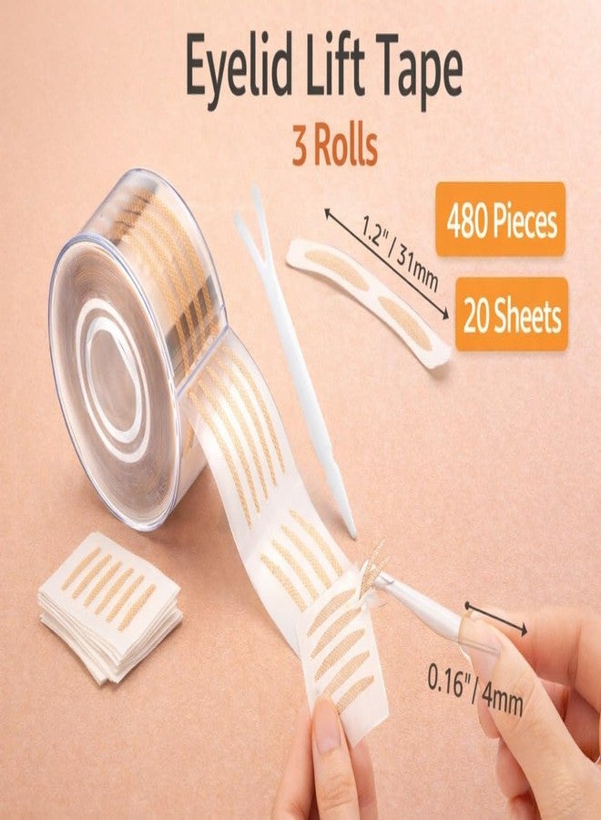 DAXANSTORE Eyelid Tape Beauty Tools Double Eyelid Stickers With Premium Looks Roll Case Invisible Waterproof Mesh Double Sided Eyelid Tape (600 PC) - Image 3