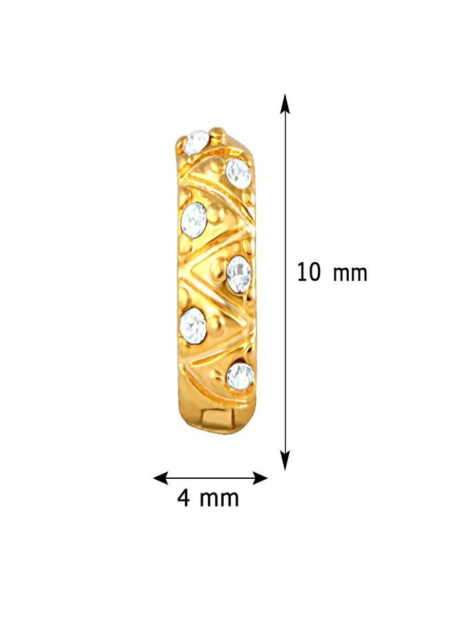 Mahi Gold Plated Fashionara Earrings with Crystals for Women ER1100173G - Image 3