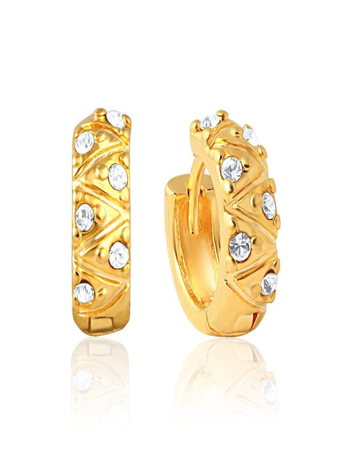 Mahi Gold Plated Fashionara Earrings with Crystals for Women ER1100173G - Image 2