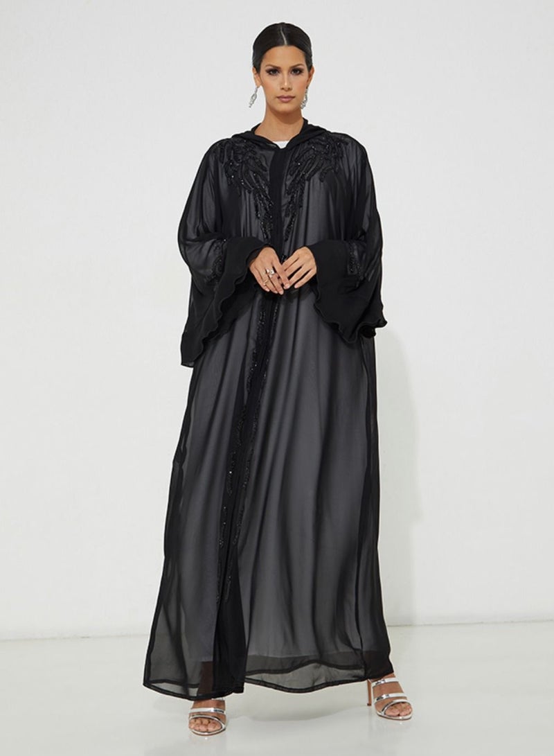 روزيت عباية شيفون حجر مغربي - Image 3