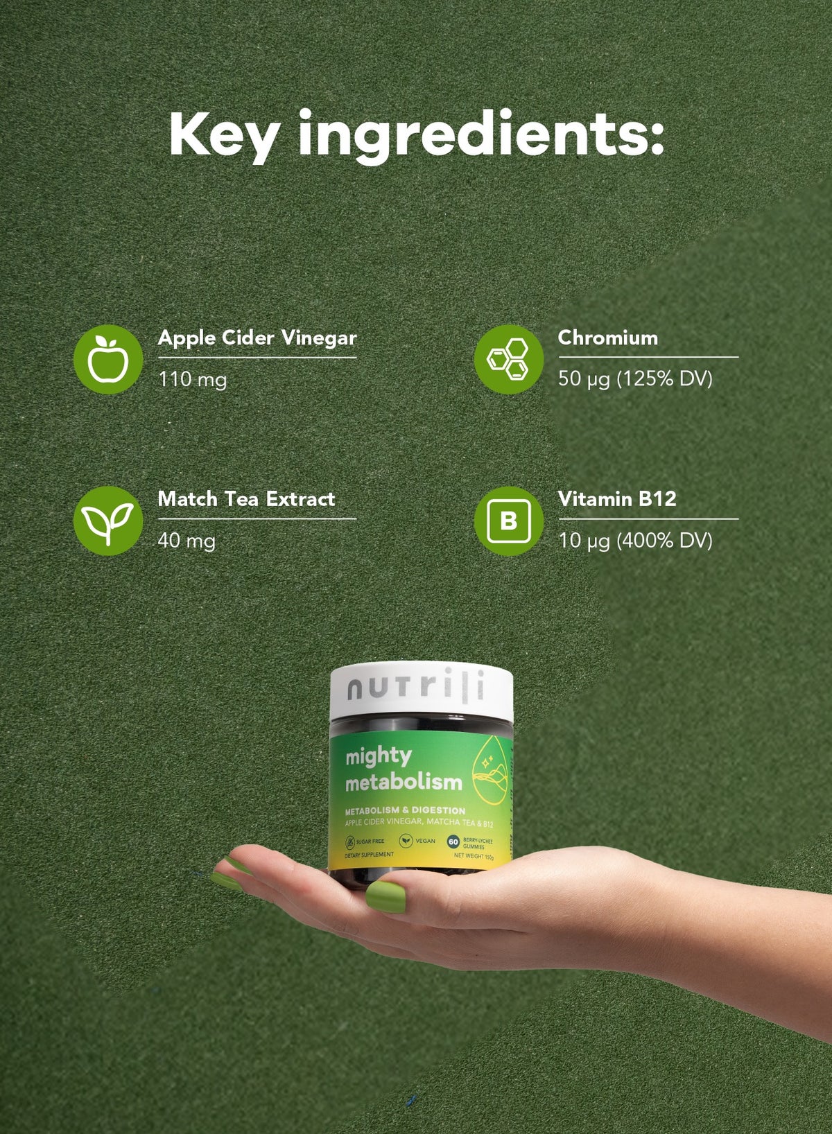 Nutrili Mighty Metabolism Metabolism Support & Weight Management Gummies 60'S