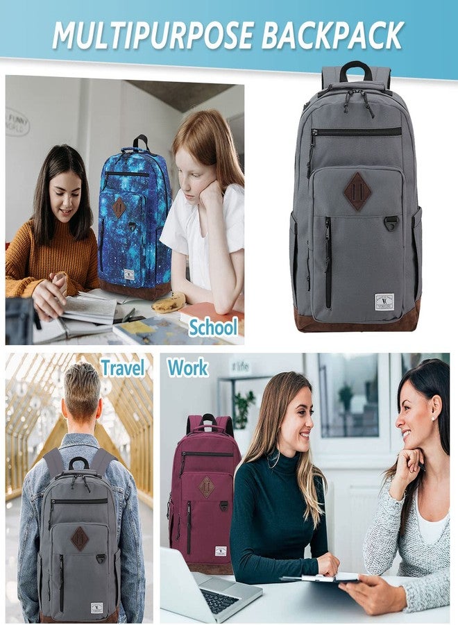 VX VONXURY Backpack for Men Women,Lightweight School Bookbag with Mulitiple Pockets,Classical Water Resistant Travel Backpack for Girls Boys - Image 2