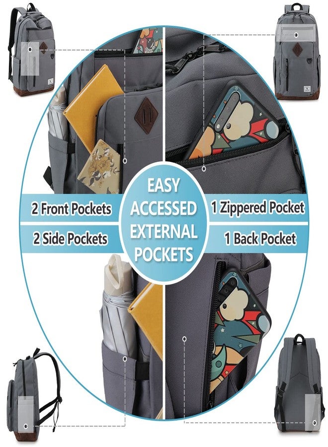 VX VONXURY Backpack for Men Women,Lightweight School Bookbag with Mulitiple Pockets,Classical Water Resistant Travel Backpack for Girls Boys - Image 4
