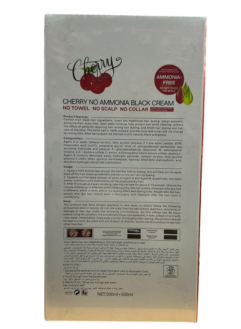 Apple Blossom Naturals Natural Hair Color Cream Black 1000ml - Image 3