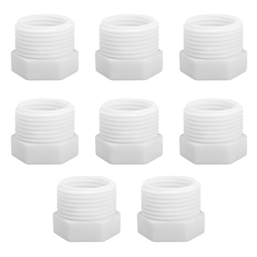HASANBAR 8 Pack 439 Series PVC Pipe Fitting, 3/4" NPT Male x 1/2" NPT Female Threaded Fitting Bushing, PVC Male Pipe Coupler - Image 1