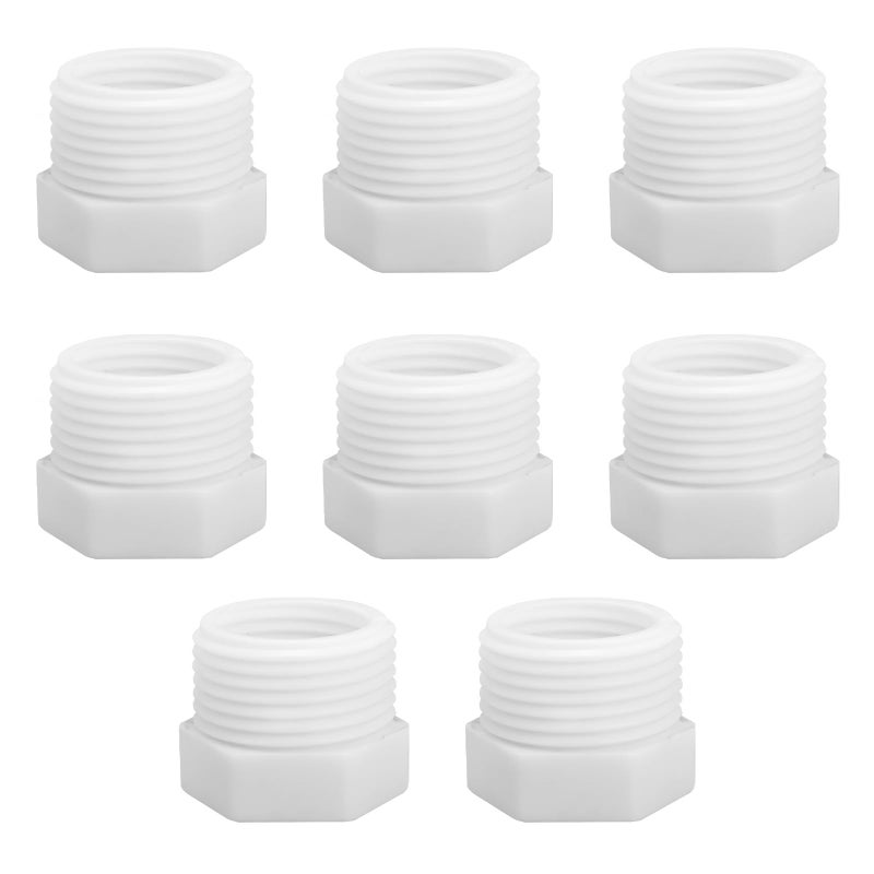 HASANBAR 8 Pack 439 Series PVC Pipe Fitting, 3/4" NPT Male x 1/2" NPT Female Threaded Fitting Bushing, PVC Male Pipe Coupler - Image 3