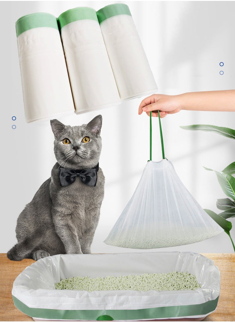 Generic Litter Box Liners, 30 Count Jumbo Cat Litter Pan liners, Drawstring Litter Liner Bags For Litter Box. Thick Large Cat Litter Liner XL, Eco Friendly Pet Cat Supplies(94cm x 45cm)  - Image 2