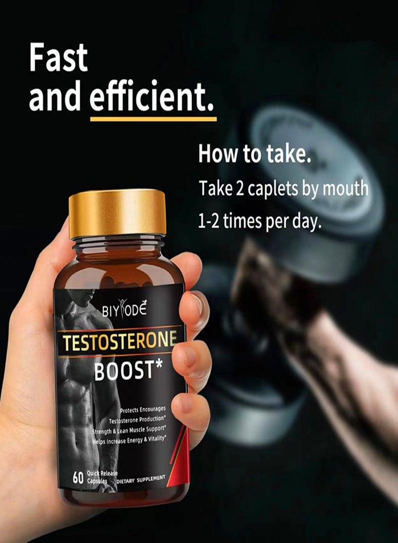 BIYODE Testosterone booster for men   Supplement For Men Boost Energy Increase Stamina  Enhance Vitality And Performance Daily Workout Supplements for Men 60 Pills  - Image 5