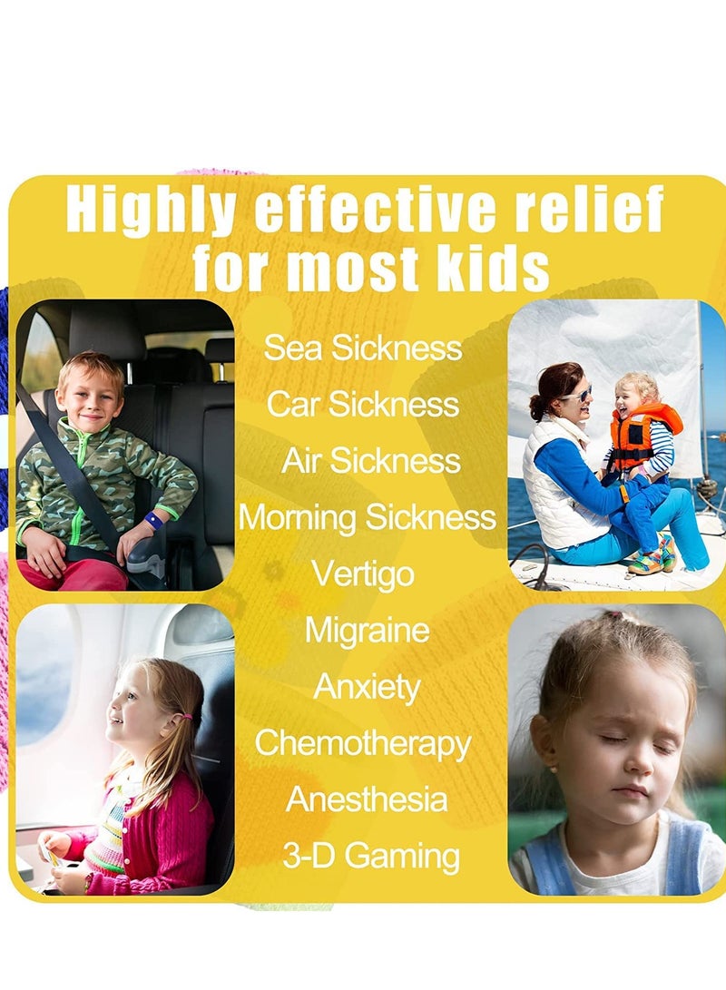 Motion Sickness Bands for Kids, Nausea Wristbands Car Sickness Bracelet Assorted Colors Relief Band for Morning Sea Flying Travel Acupressure Wristband - Image 2