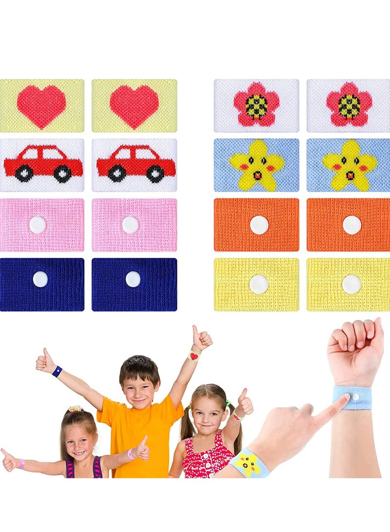 Motion Sickness Bands for Kids, Nausea Wristbands Car Sickness Bracelet Assorted Colors Relief Band for Morning Sea Flying Travel Acupressure Wristband - Image 1