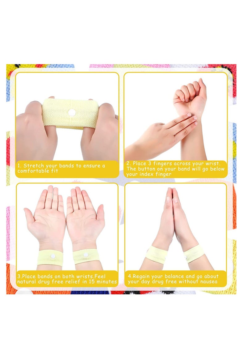 Motion Sickness Bands for Kids, Nausea Wristbands Car Sickness Bracelet Assorted Colors Relief Band for Morning Sea Flying Travel Acupressure Wristband - Image 5