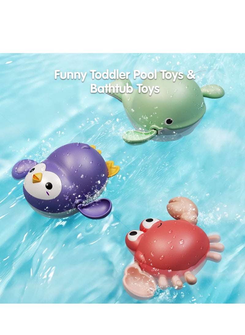 MIXDE - Baby Bath Toy Giraffe Shower Head and 3 Water Swim Toys, Bathtub Water Pump Bathing time Essentials for Toddlers Infants Kids - Image 1