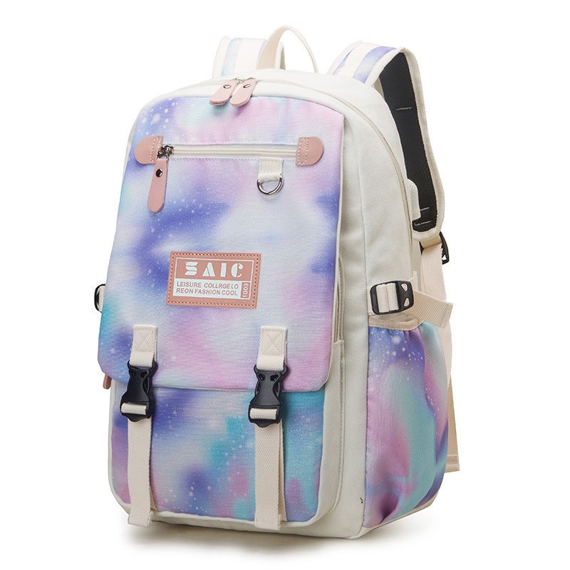 Arrival Backpack Female Korean Canvas Junior High School Senior High School Student Schoolbag Outdoor Casual Large Capacity Backpack - Image 1