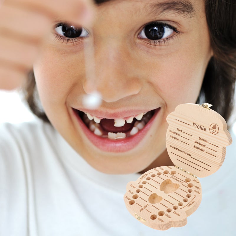 Baby Tooth Keepsake Teeth Case Newborn Cartoon First Tooth Box - Image 1