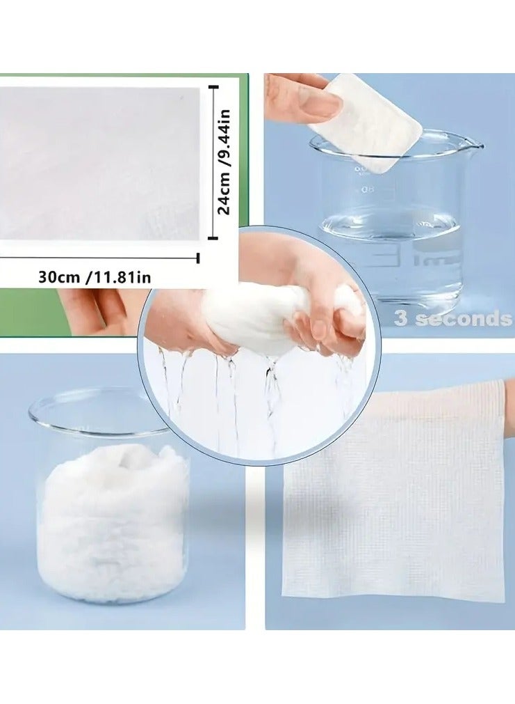 ORiTi 14 قطعة من مناديل التنظيف القابلة للاستخدام مرة واحدة، منشفة وجه بيضاء محمولة، أساسيات السفر - Image 5