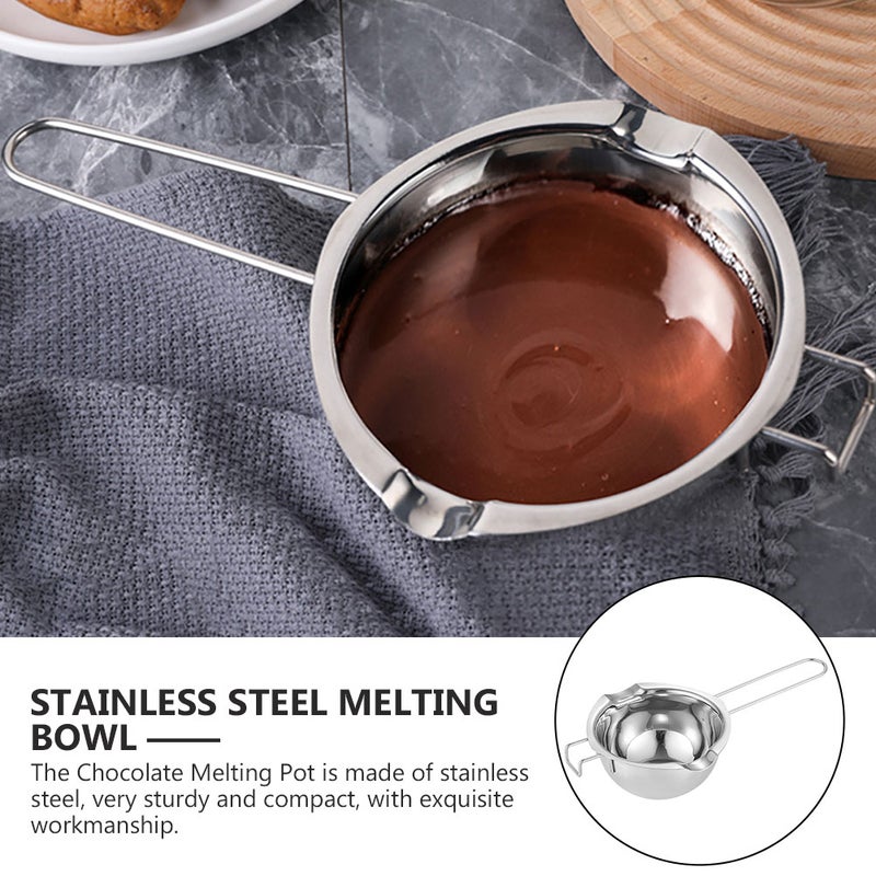 1 Set of Boiler Pot for Melting Chocolate Melting Butter Stainless Steel Pot and Spoon - Image 5