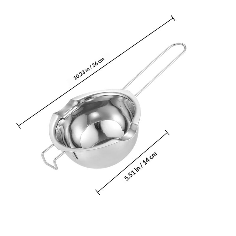 1 Set of Boiler Pot for Melting Chocolate Melting Butter Stainless Steel Pot and Spoon - Image 2