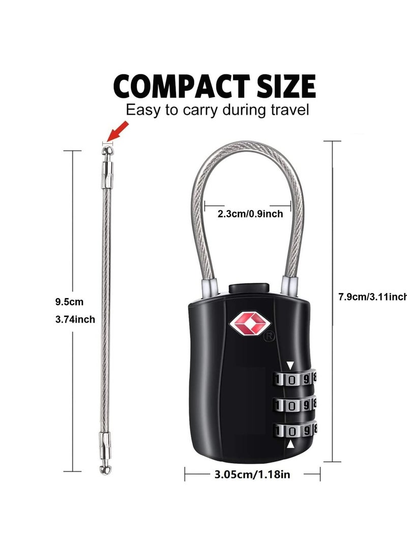 CMGTYYD CMGTYYD TSA Approved Luggage Combination Locks, (2 Pack) Combination Padlock with Alloy Body TSA Lock for Travel Bag, Suit Case, Lockers, Gym, Bike Locks or Other  - Image 2