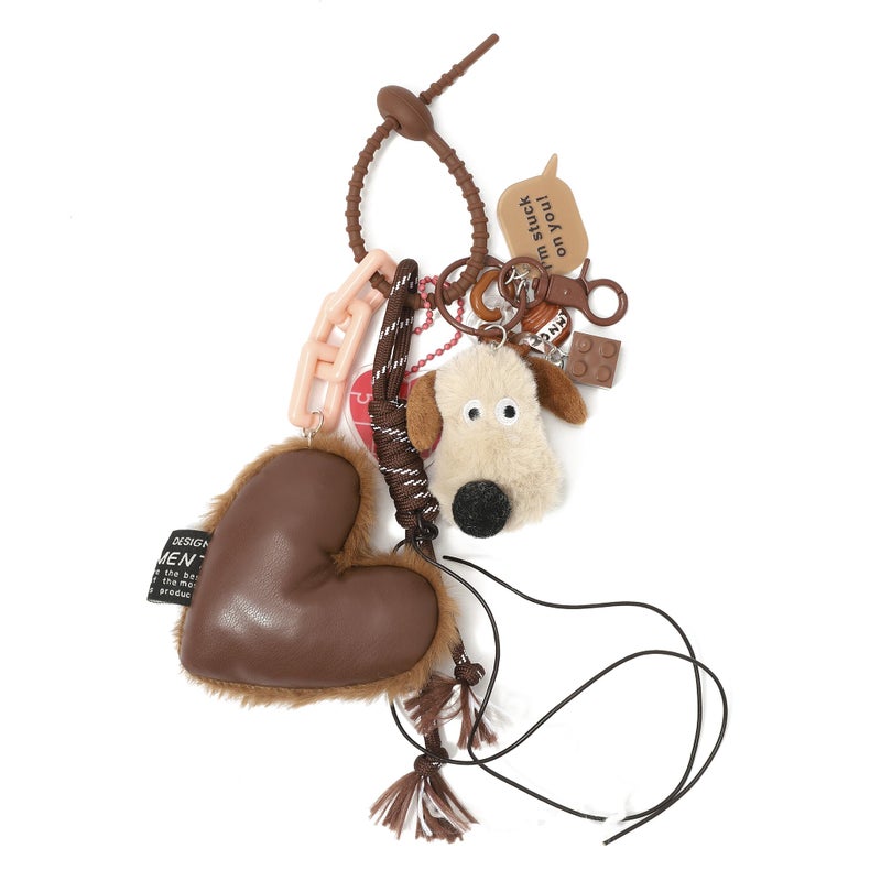 SALTY Cocoa Heart Bag Charm | Key Ring for Handbags | keychain for girls cute |Aesthetic Phone charms Car Key chain | Travel Accessories | Ideal for Gifting - Image 2