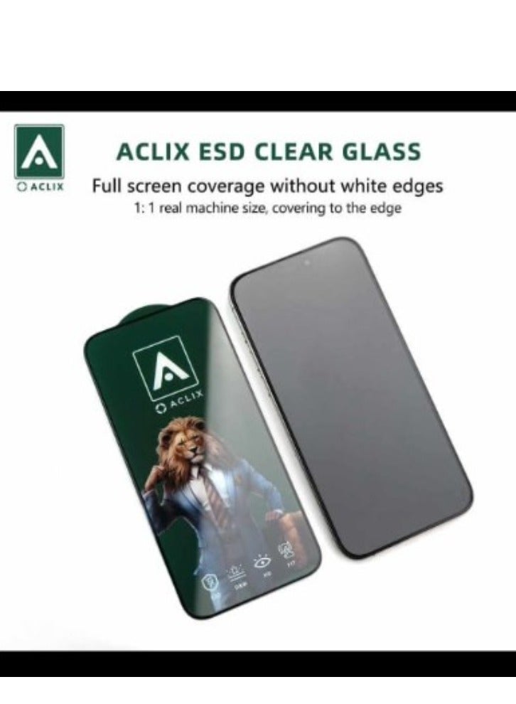 ACLIX Apple iPhone 13 Pro Max Anti-Spy Privacy Glass Screen Protector 5D+ 9H Tempered Glass for 13promax Black - Image 2