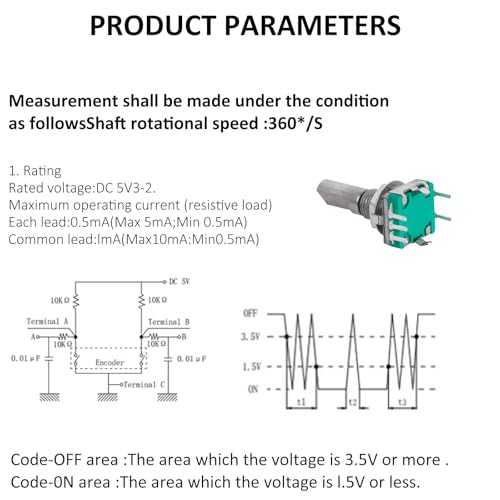 DIYhz 10 Pcs EC11 Rotary Encoder Dode Switch Audio Digital Potentiometer with Switch - 20MM - Image 4