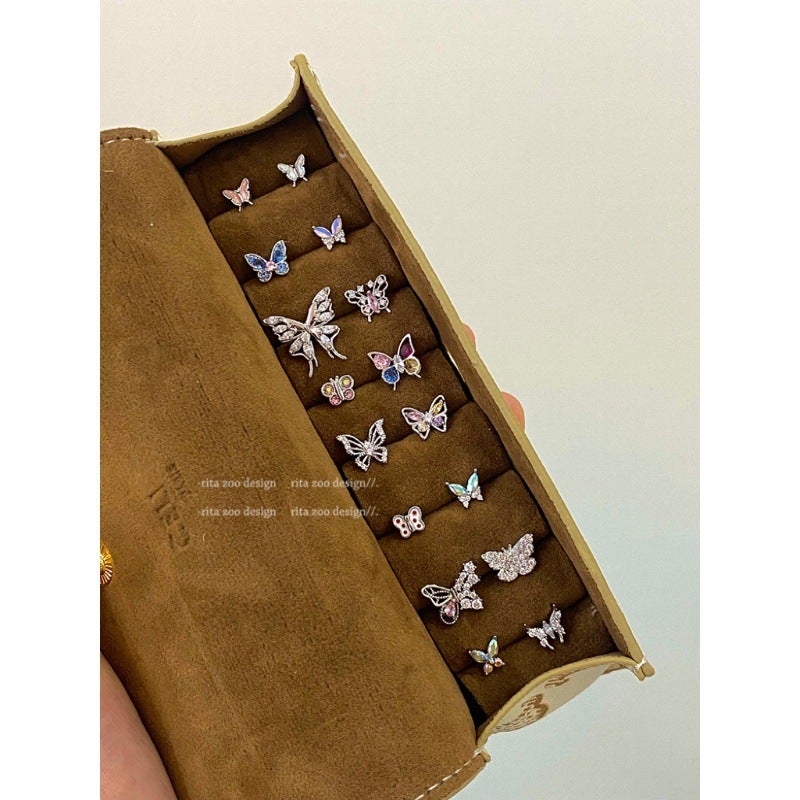 Collection Of Butterfly Control ~ No Need To Take Off When Sleeping, Beautiful, Smart, Cute And Playful Butterfly Collection Titanium Steel Ear Bone Cochlear Nails - Image 5