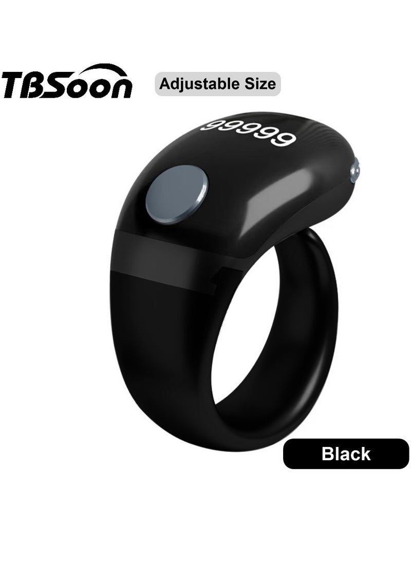 TBSoon Lightweight Prayer Smart Ring, Lucky Ring, Tasbih Counter, Large Battery, OLED Display,Digital Watch Ring,Tasbeeh Beads Ring,Electronic rosary,Forgiveness Ring, Ramadan Gift,Eid al-Fitr,Daily Wear & Gift Giving,for Man & Women,TBSoon iQIBLA Zikr Ring  - Image 1