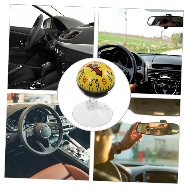 Portable Car Boat Dashboard Compass with Suction Cup Mount for Outdoor Hiking - Image 3