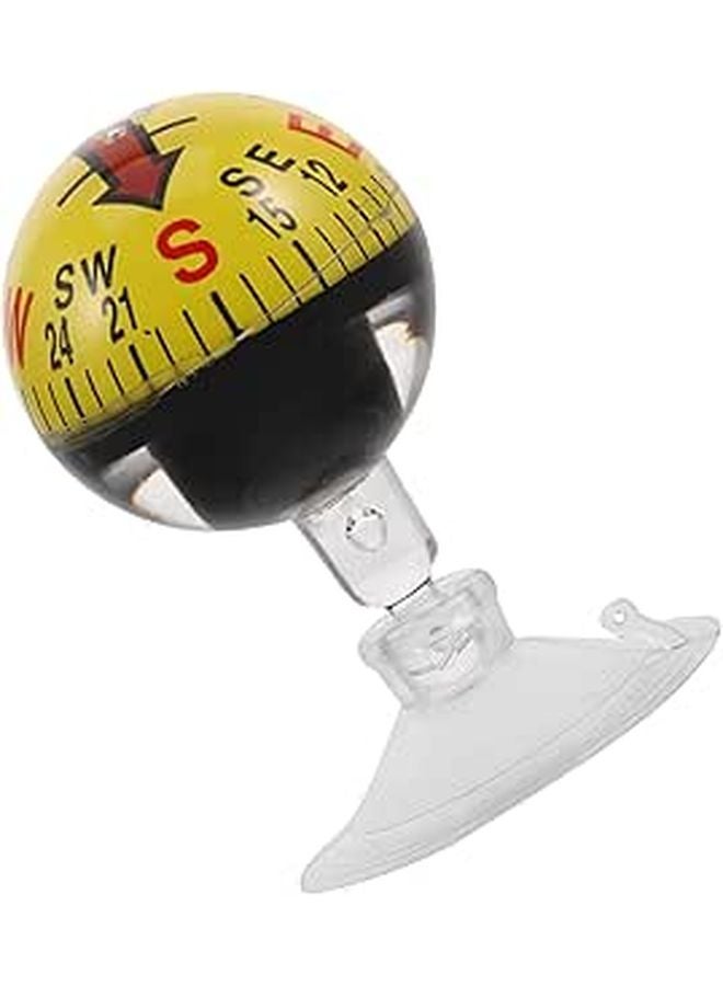 Portable Car Boat Dashboard Compass with Suction Cup Mount for Outdoor Hiking - Image 1