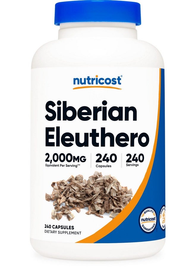 Nutricost إليوثيرو سيبيري 500 ملغ 240 كبسولة إليوثيروكوكوس سينتيكوس خالي من الغلوتين وغير معدل وراثيًا - Image 1